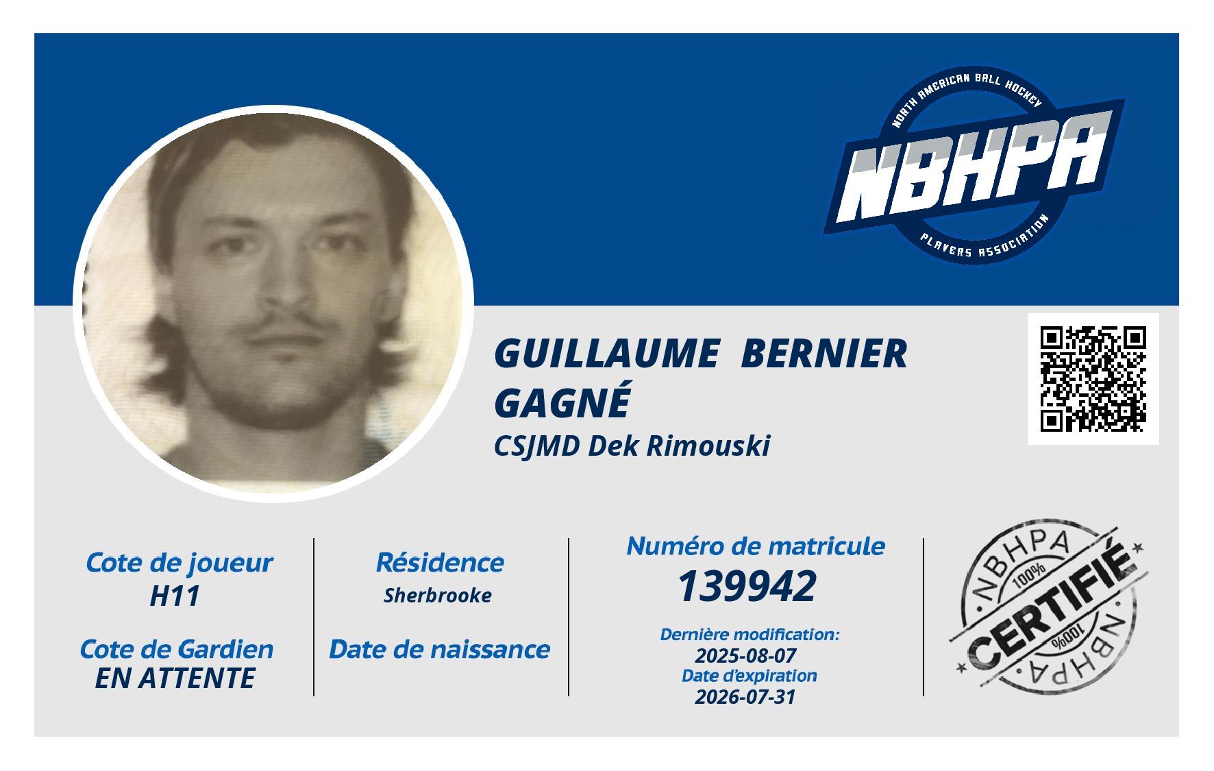 Guillaume  Bernier Gagné 