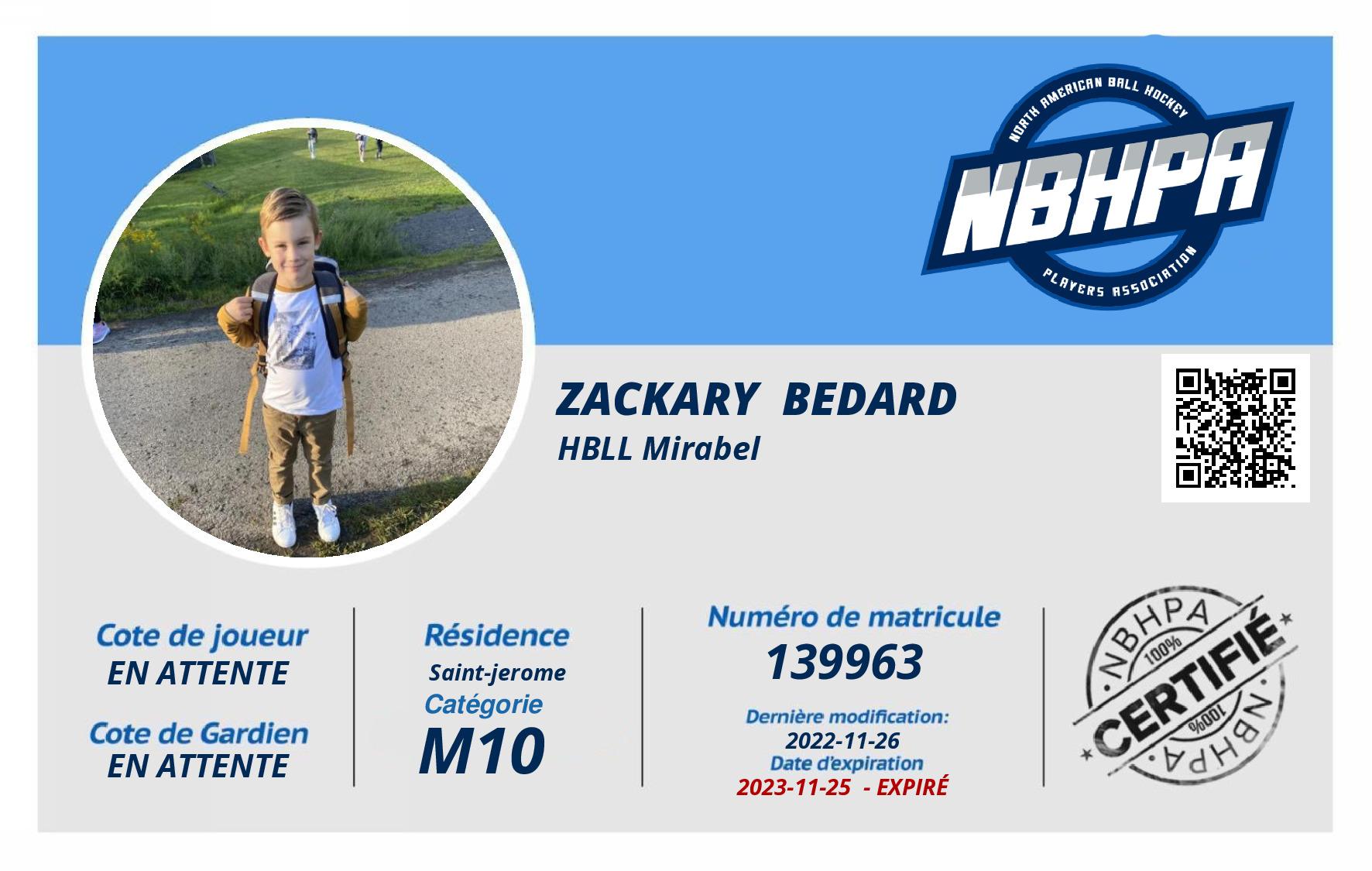 Zackary  Bedard