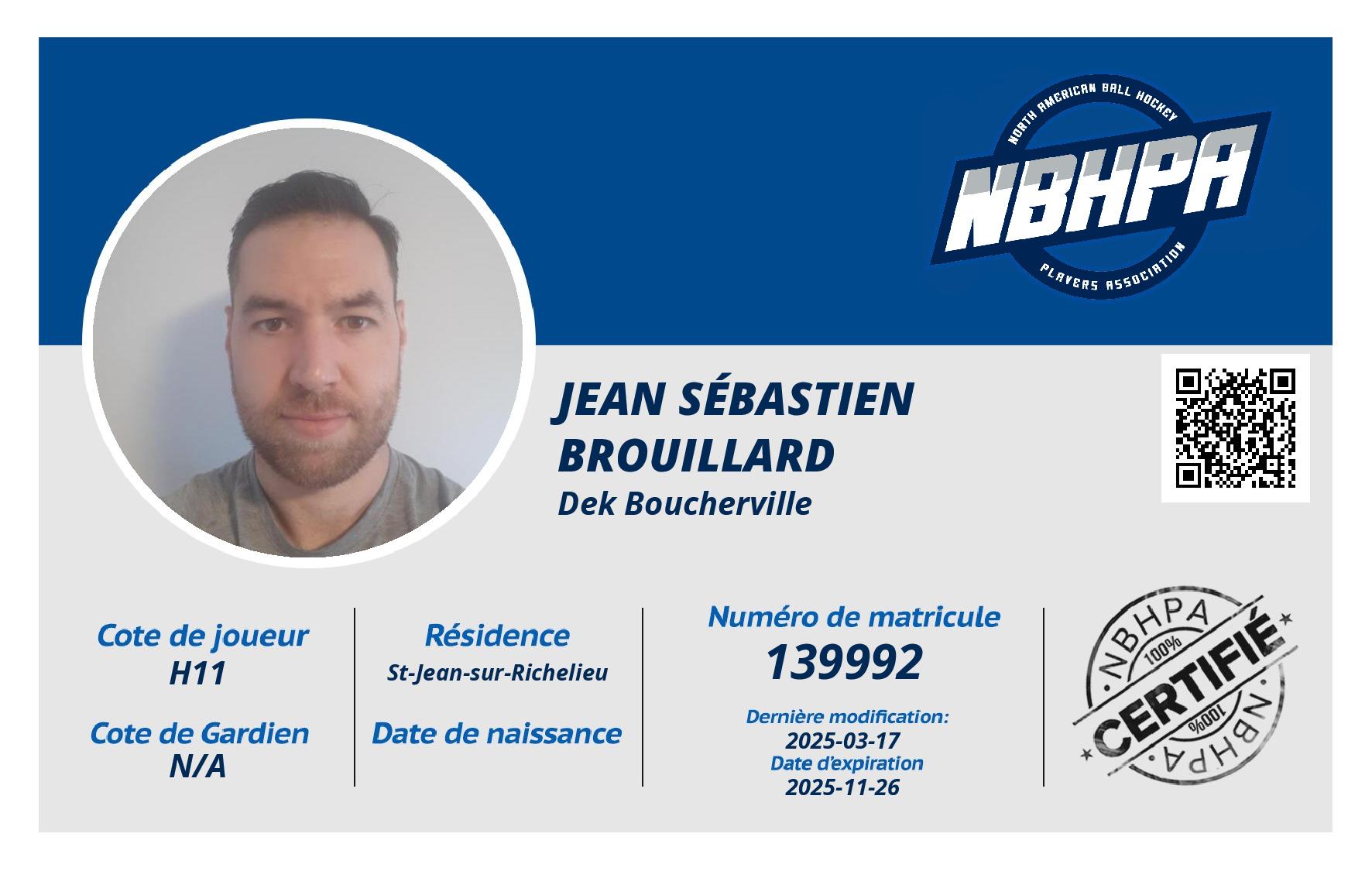 Jean Sébastien Brouillard