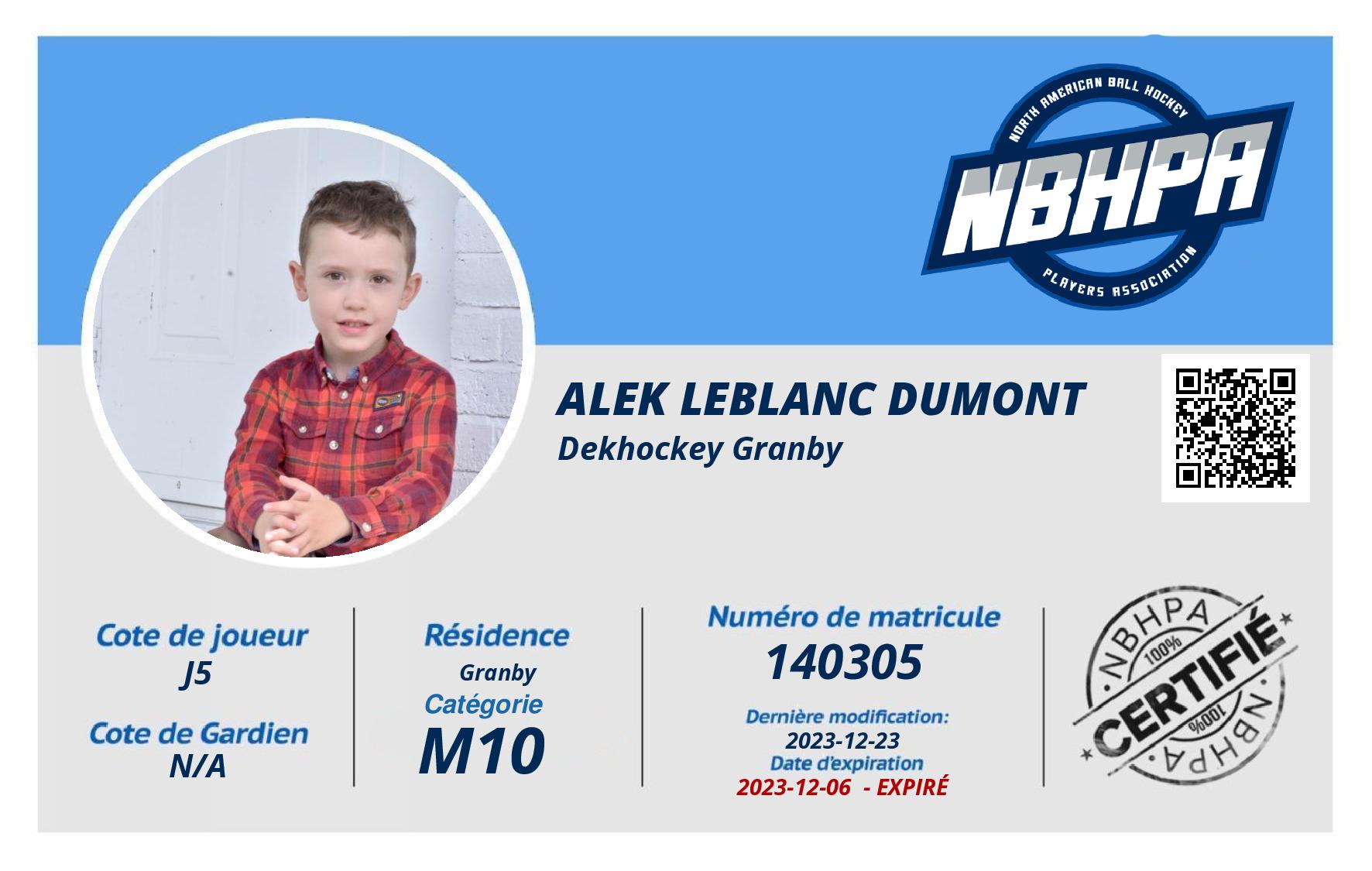 Alek Leblanc Dumont