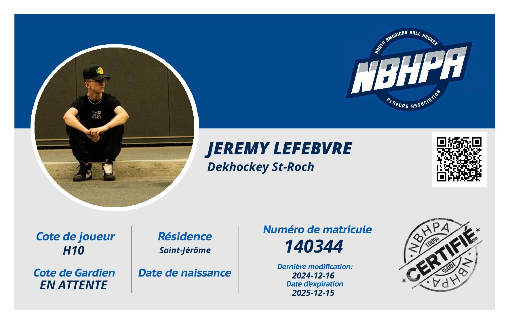 Jeremy Lefebvre