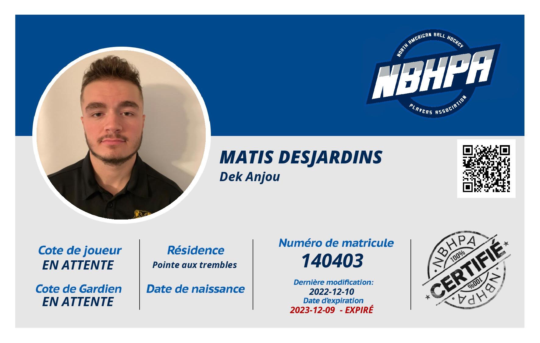 Matis Desjardins 