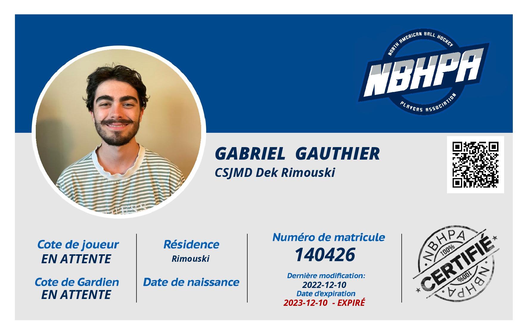 Gabriel  Gauthier 