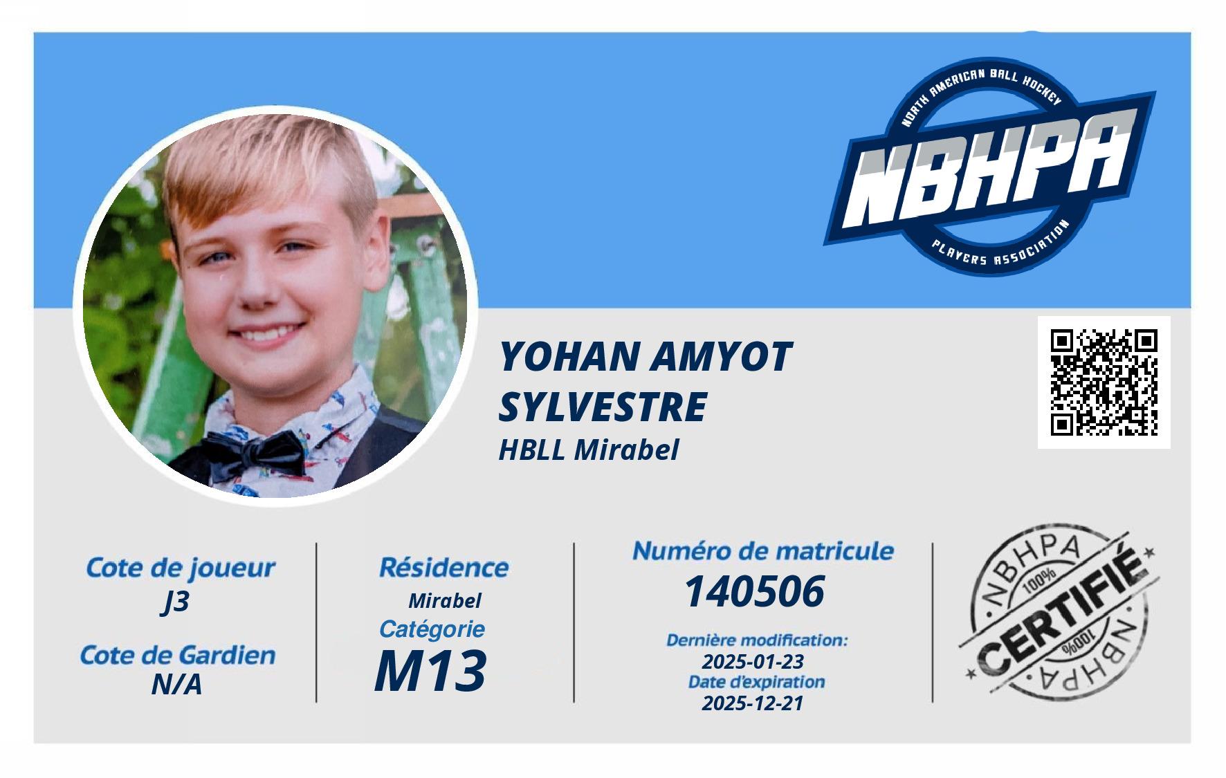 Yohan Amyot Sylvestre