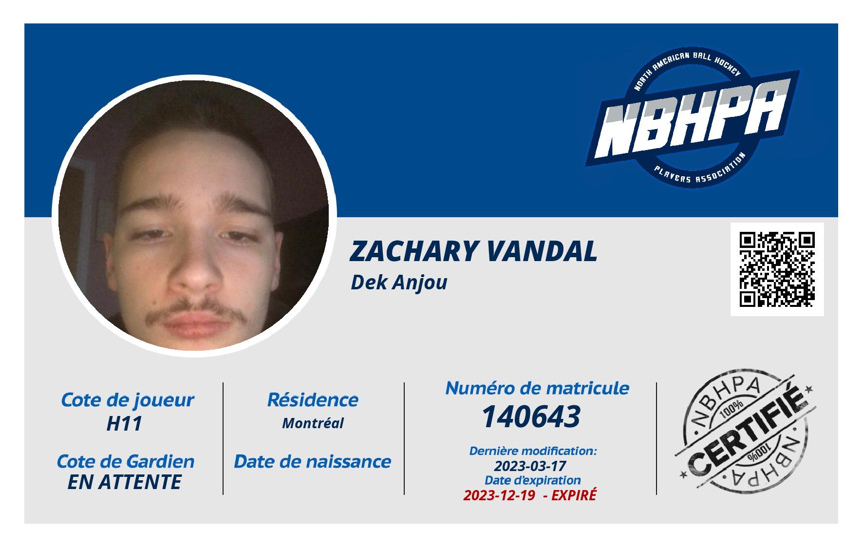 Zachary Vandal