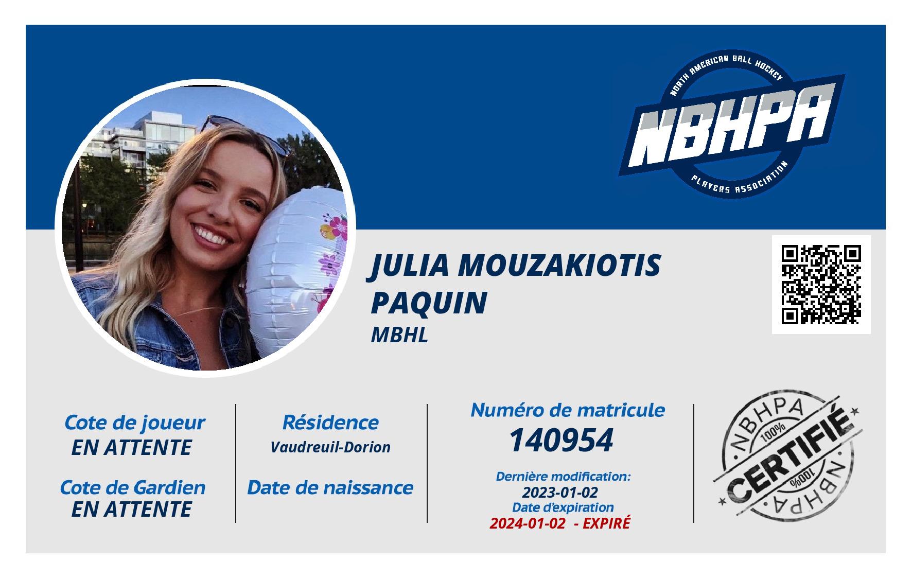 Julia Mouzakiotis Paquin