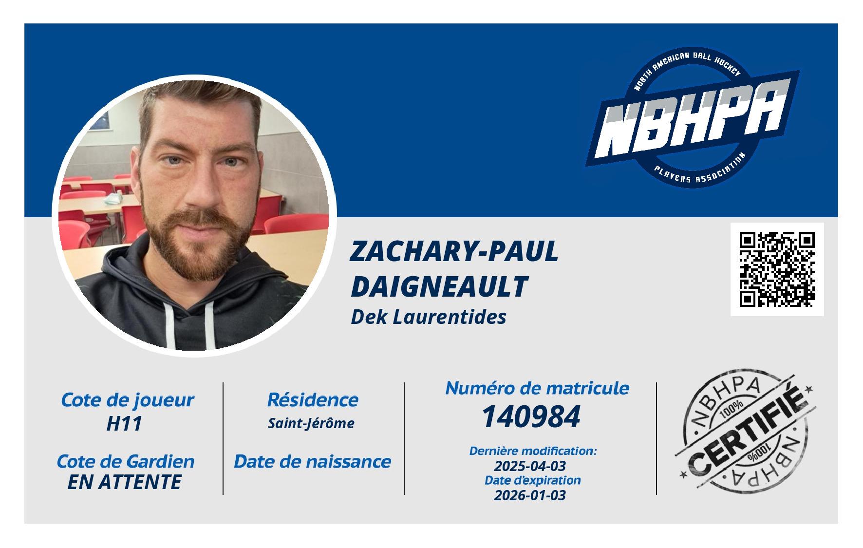 Zachary-paul  Daigneault 