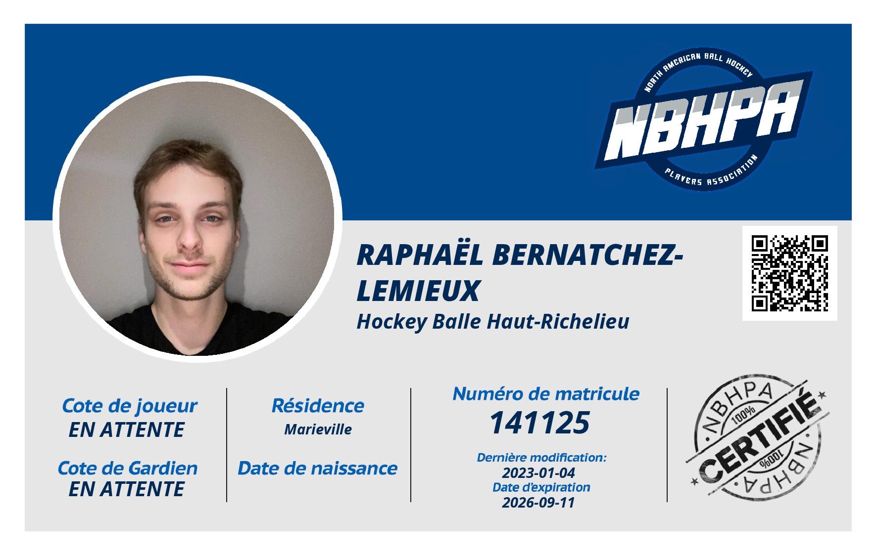 Raphaël Bernatchez-Lemieux