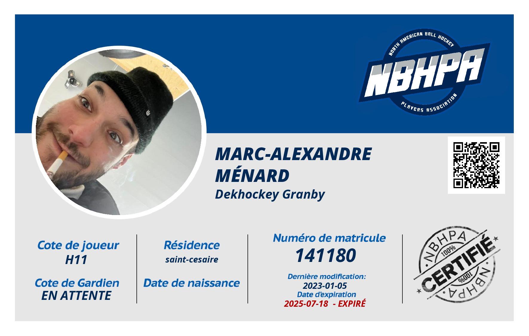 Marc-alexandre Ménard