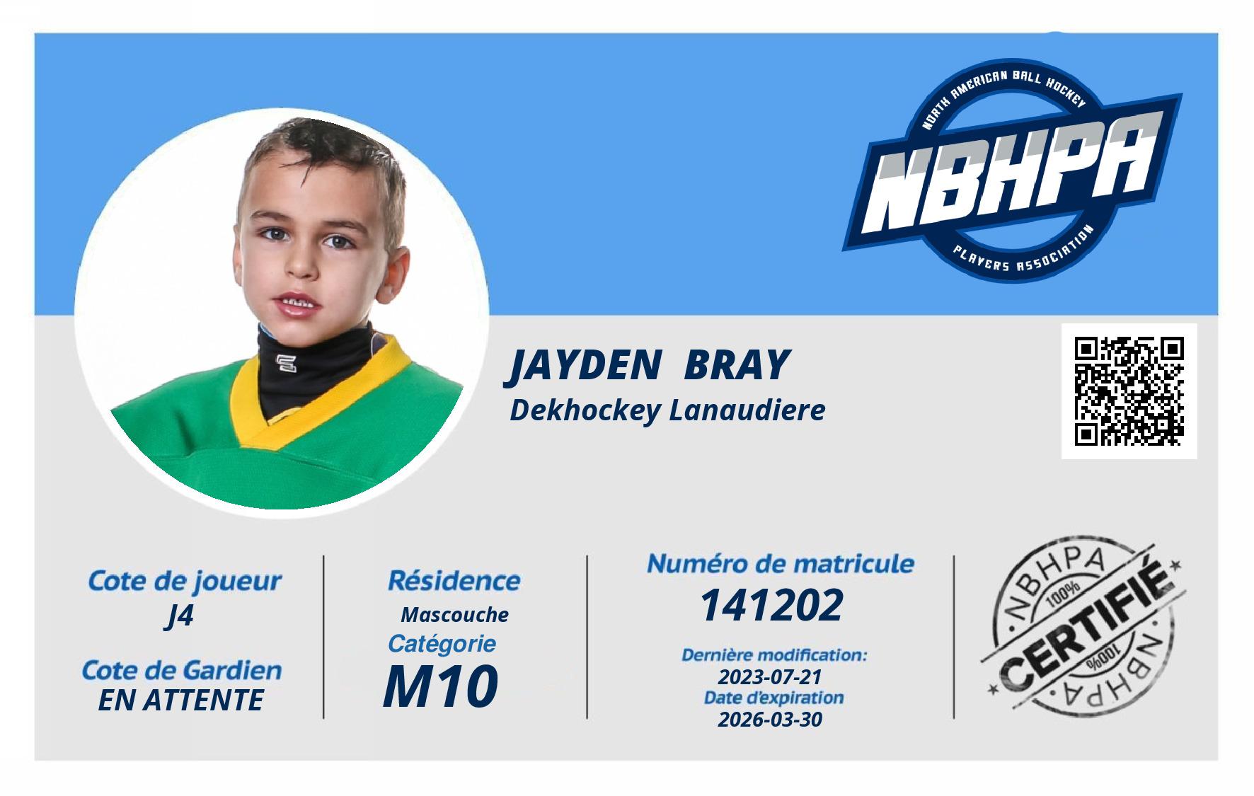Jayden  Bray
