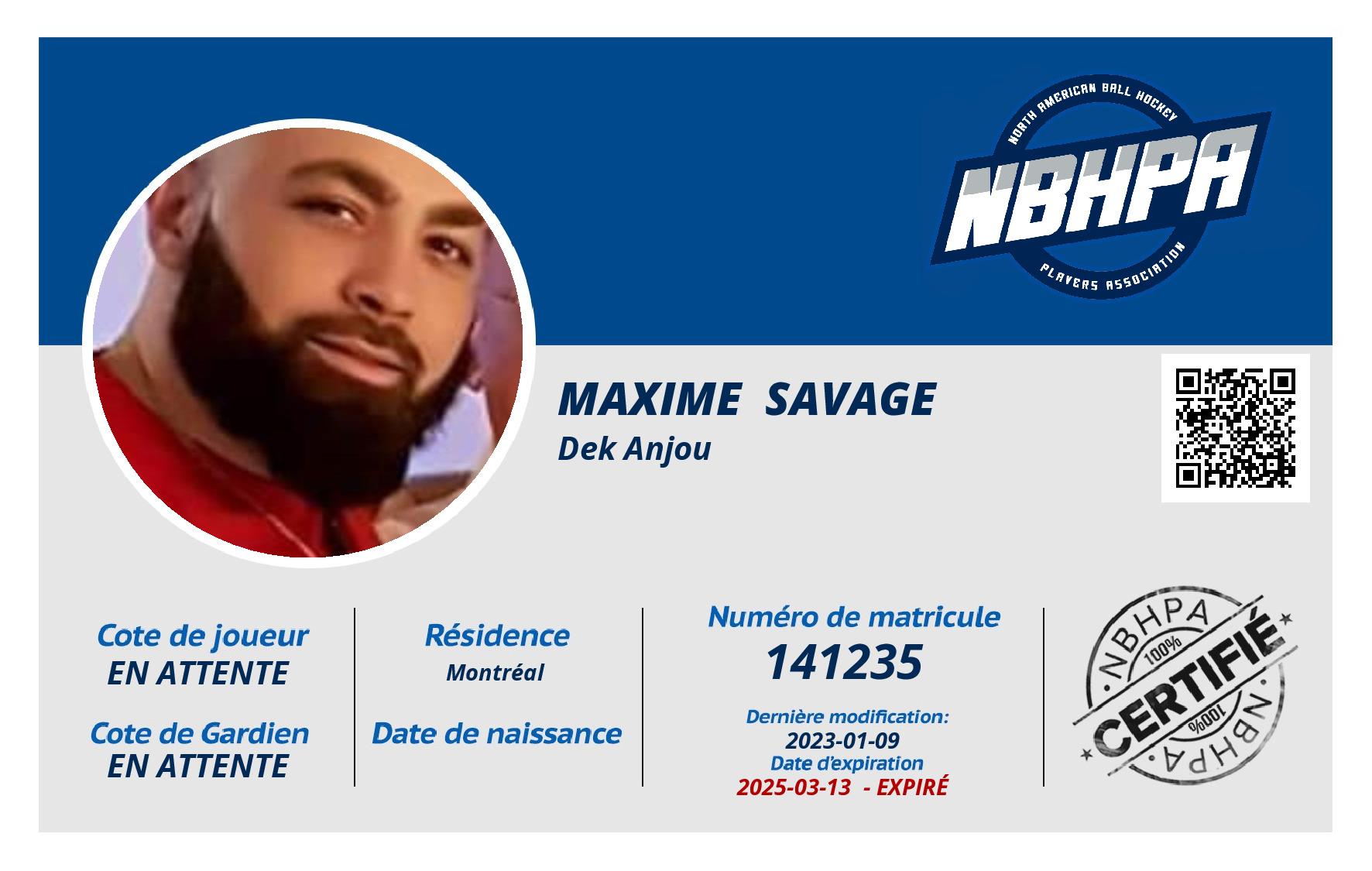 Maxime  Savage 