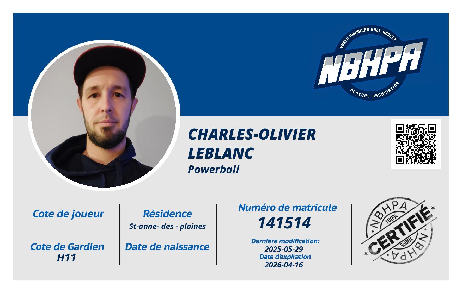 Charles-Olivier  Leblanc