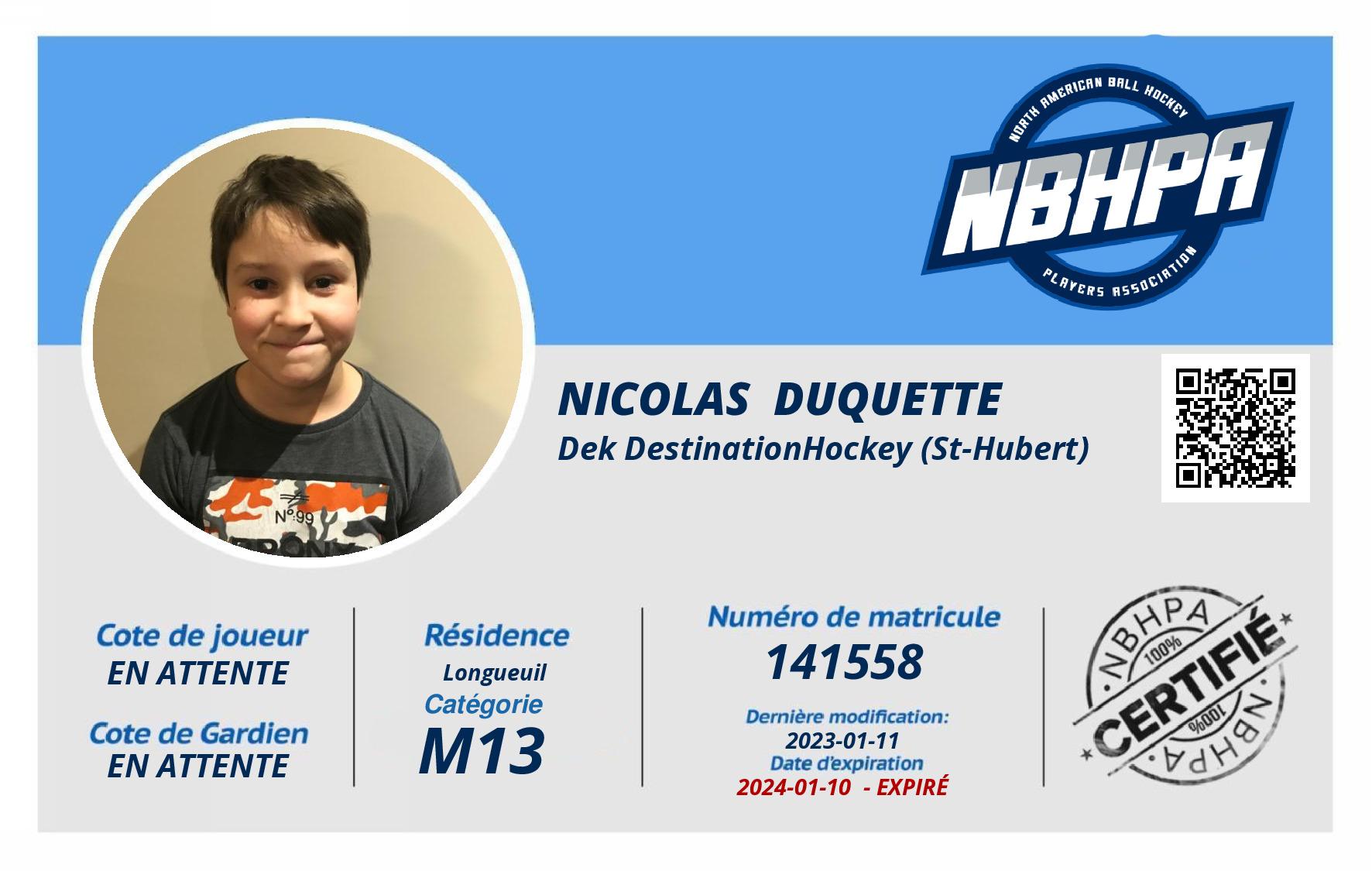 Nicolas  Duquette 