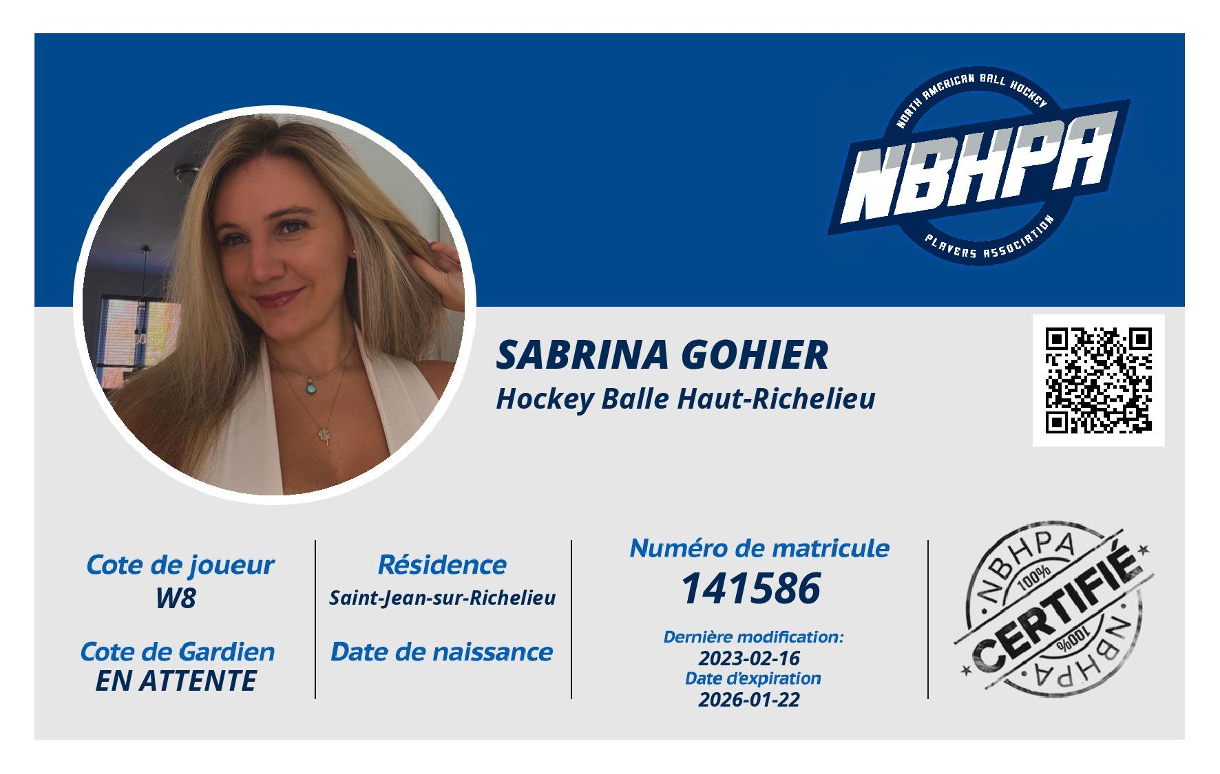Sabrina Gohier