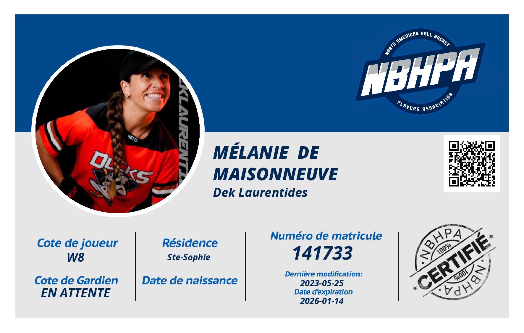 Mélanie  De Maisonneuve 