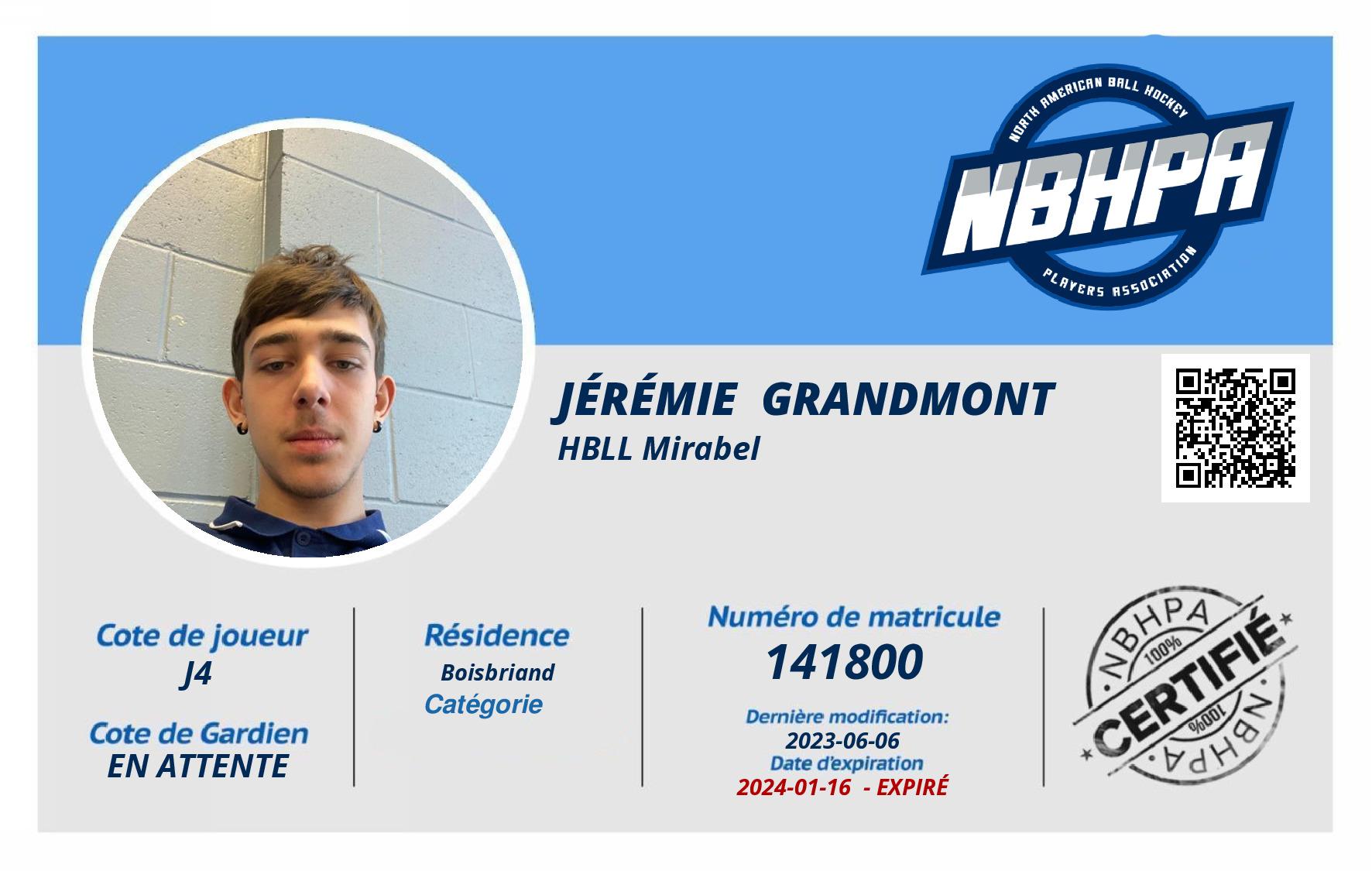 Jérémie  Grandmont