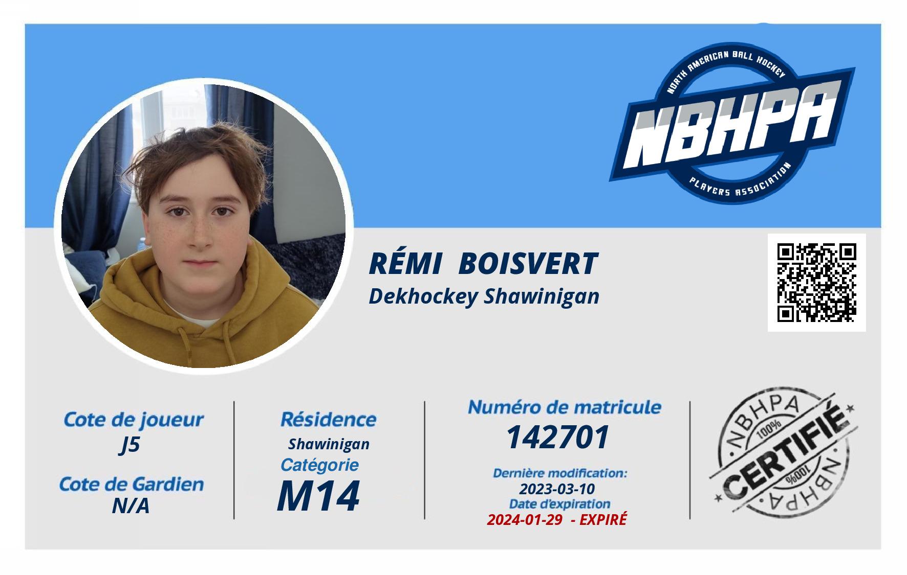 Rémi  Boisvert