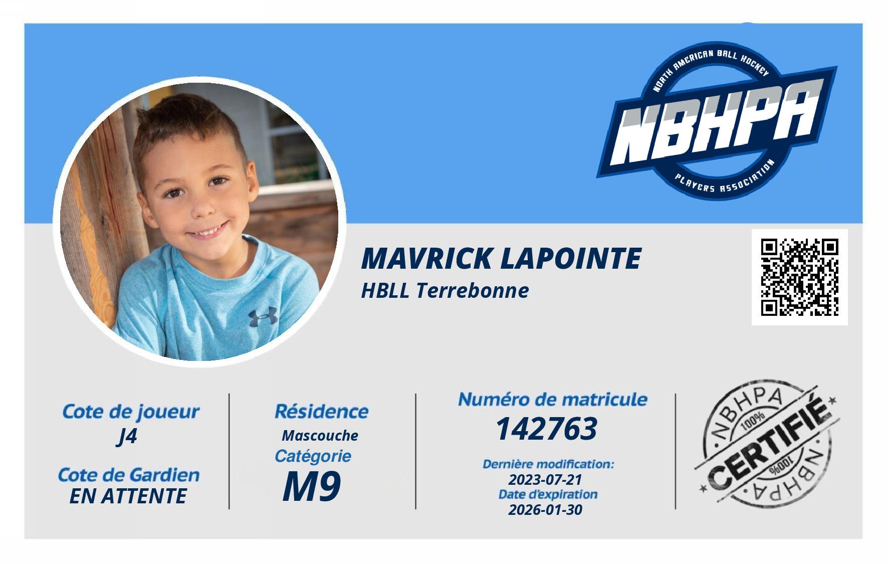 Mavrick Lapointe