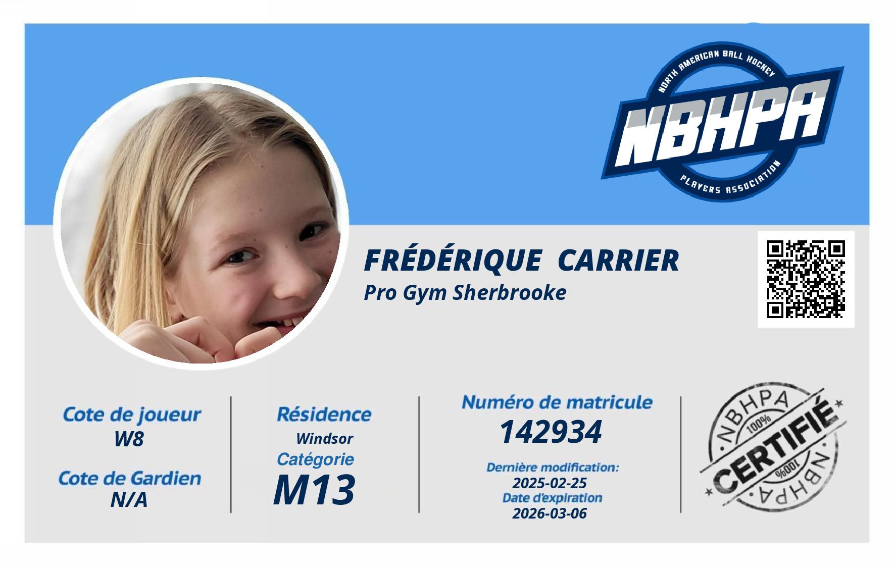 Frédérique  Carrier