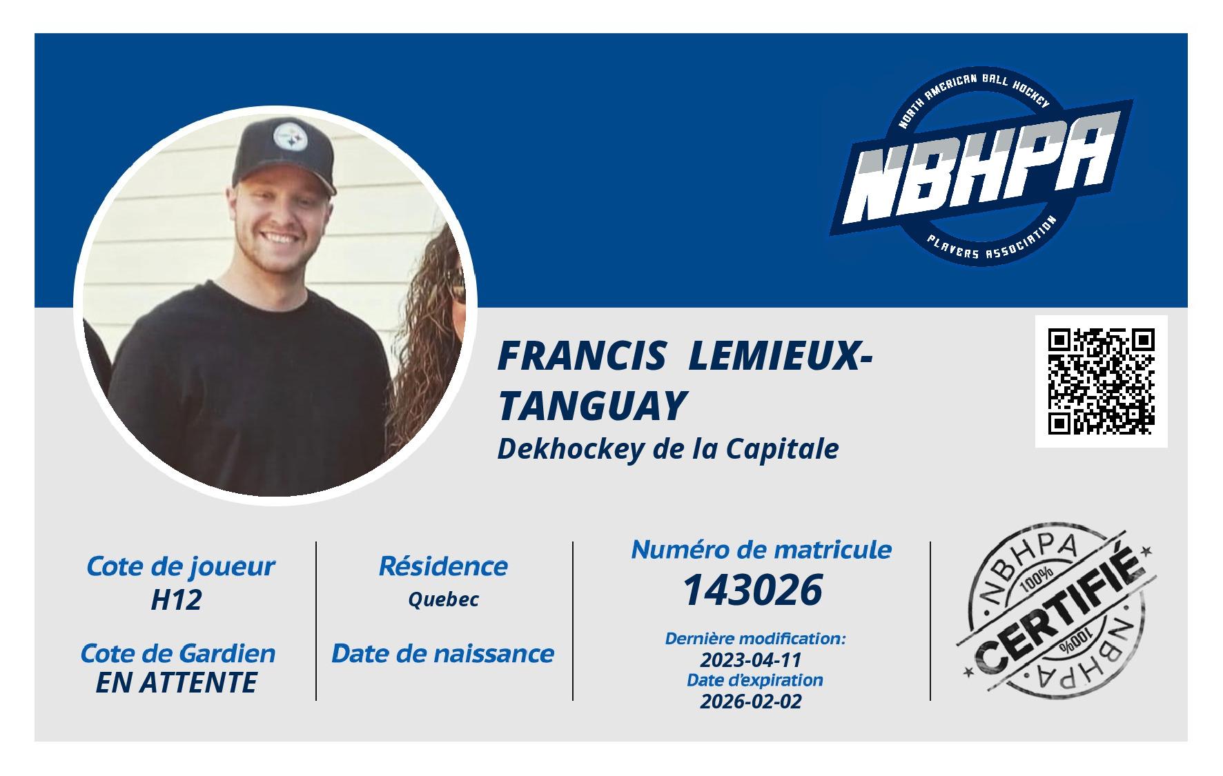 Francis  Lemieux-Tanguay
