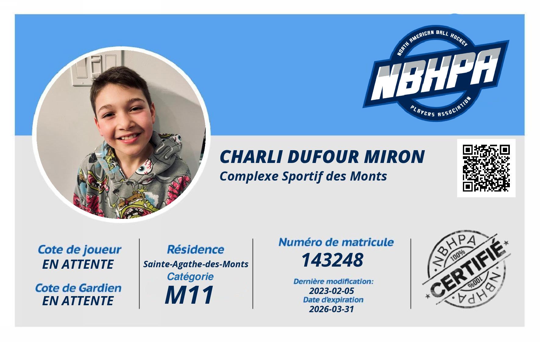 Charli Dufour Miron