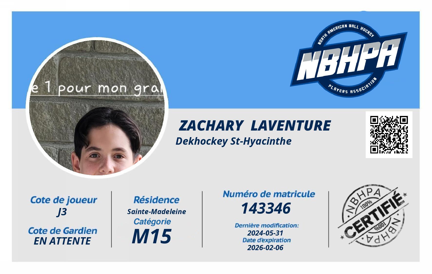  Zachary  Laventure