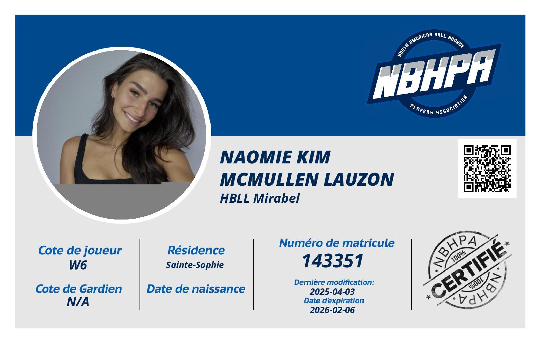 Naomie kim Mcmullen lauzon 