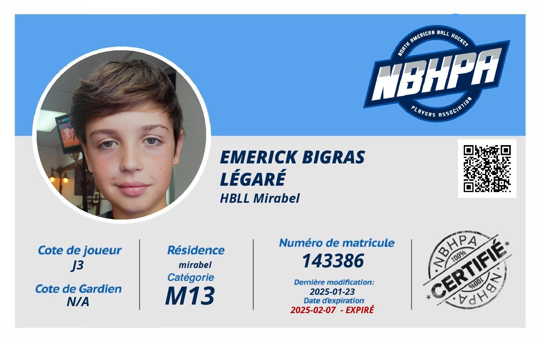 Emerick Bigras Légaré
