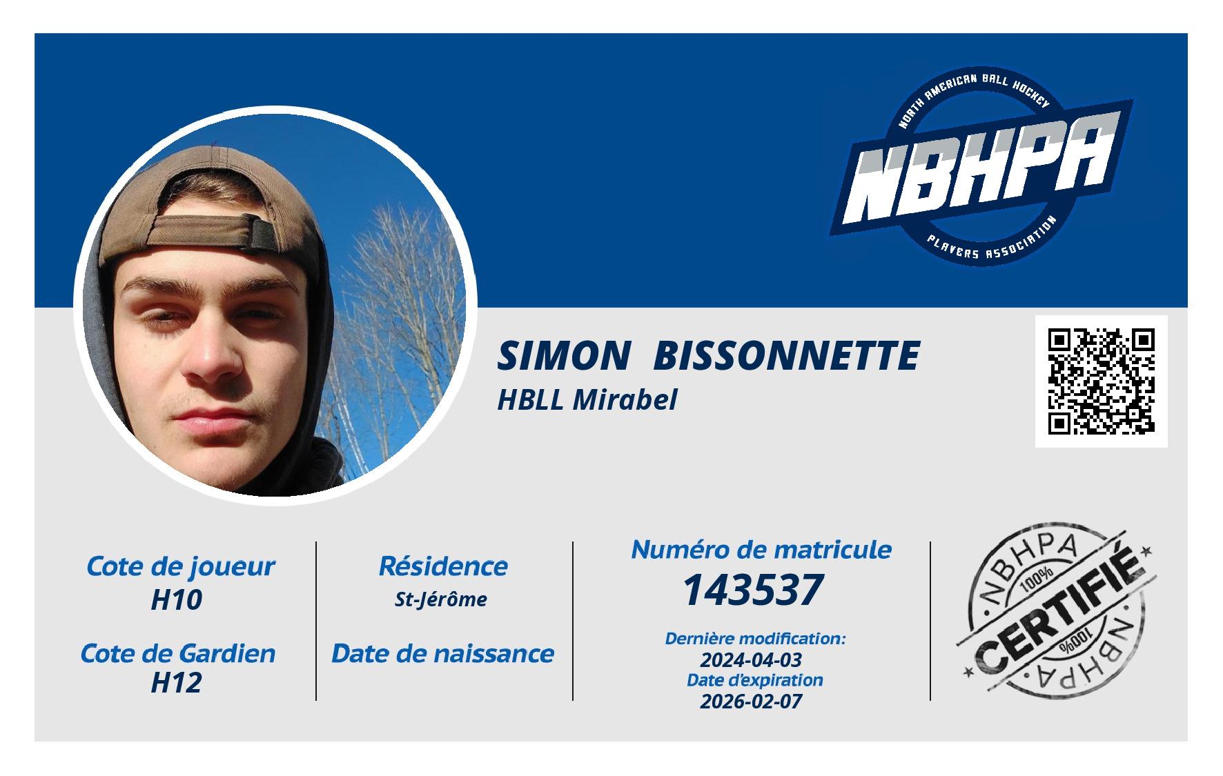 Simon  Bissonnette