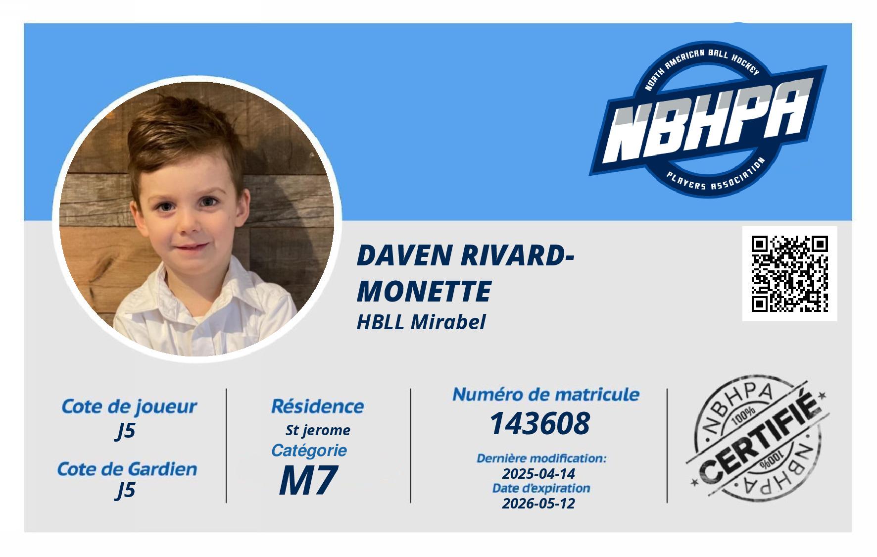 Daven Rivard-Monette 