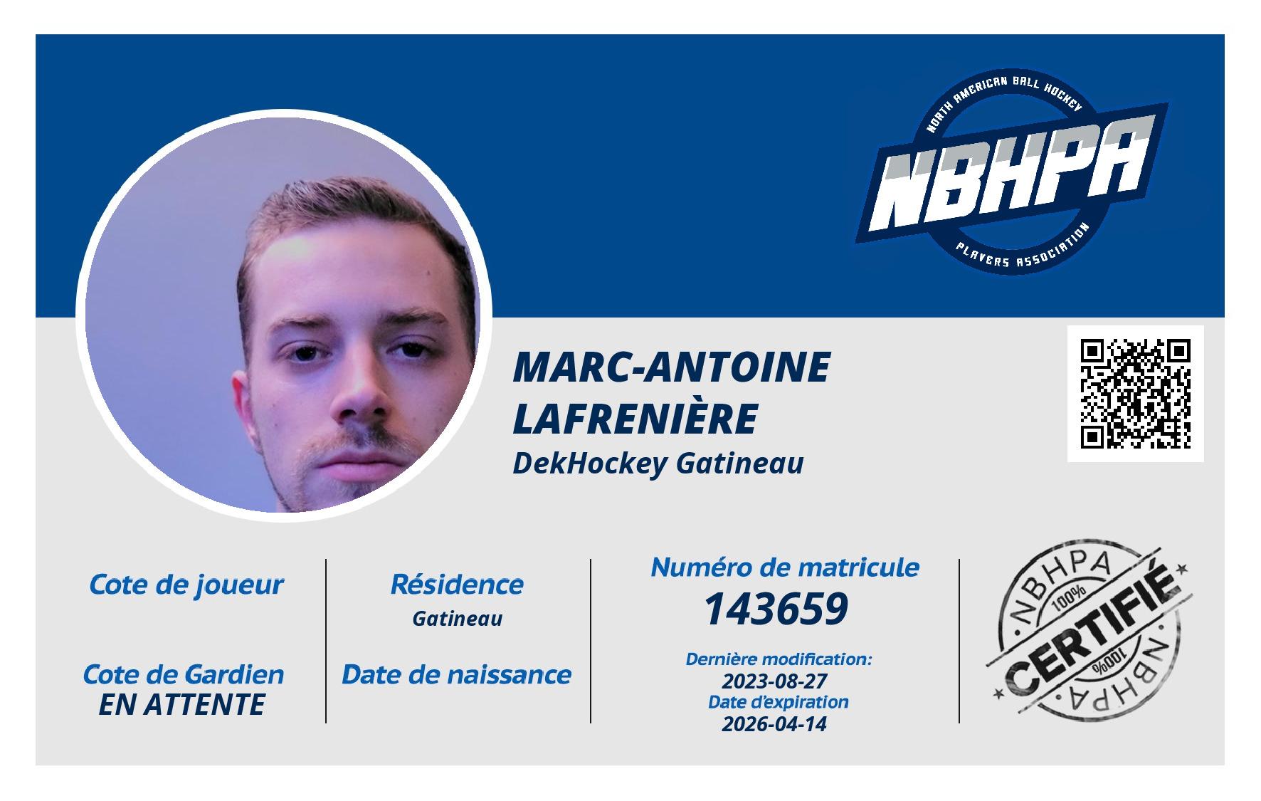 Marc-Antoine  Lafrenière 