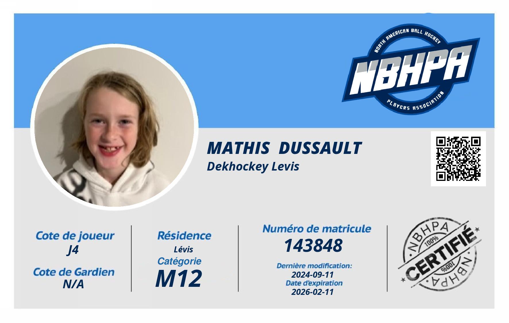 Mathis  Dussault