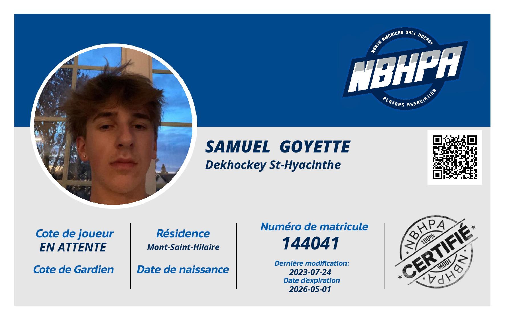 Samuel  Goyette