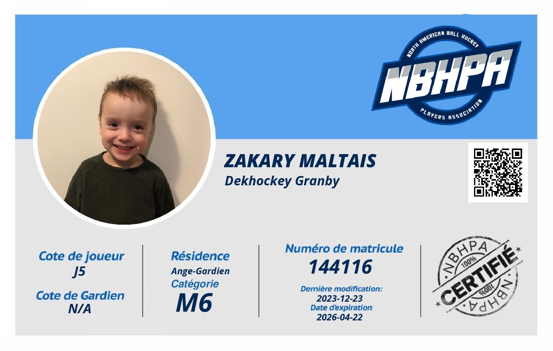 Zakary Maltais