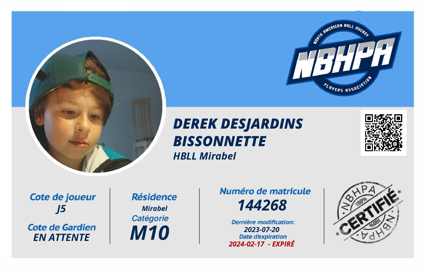 Derek Desjardins Bissonnette
