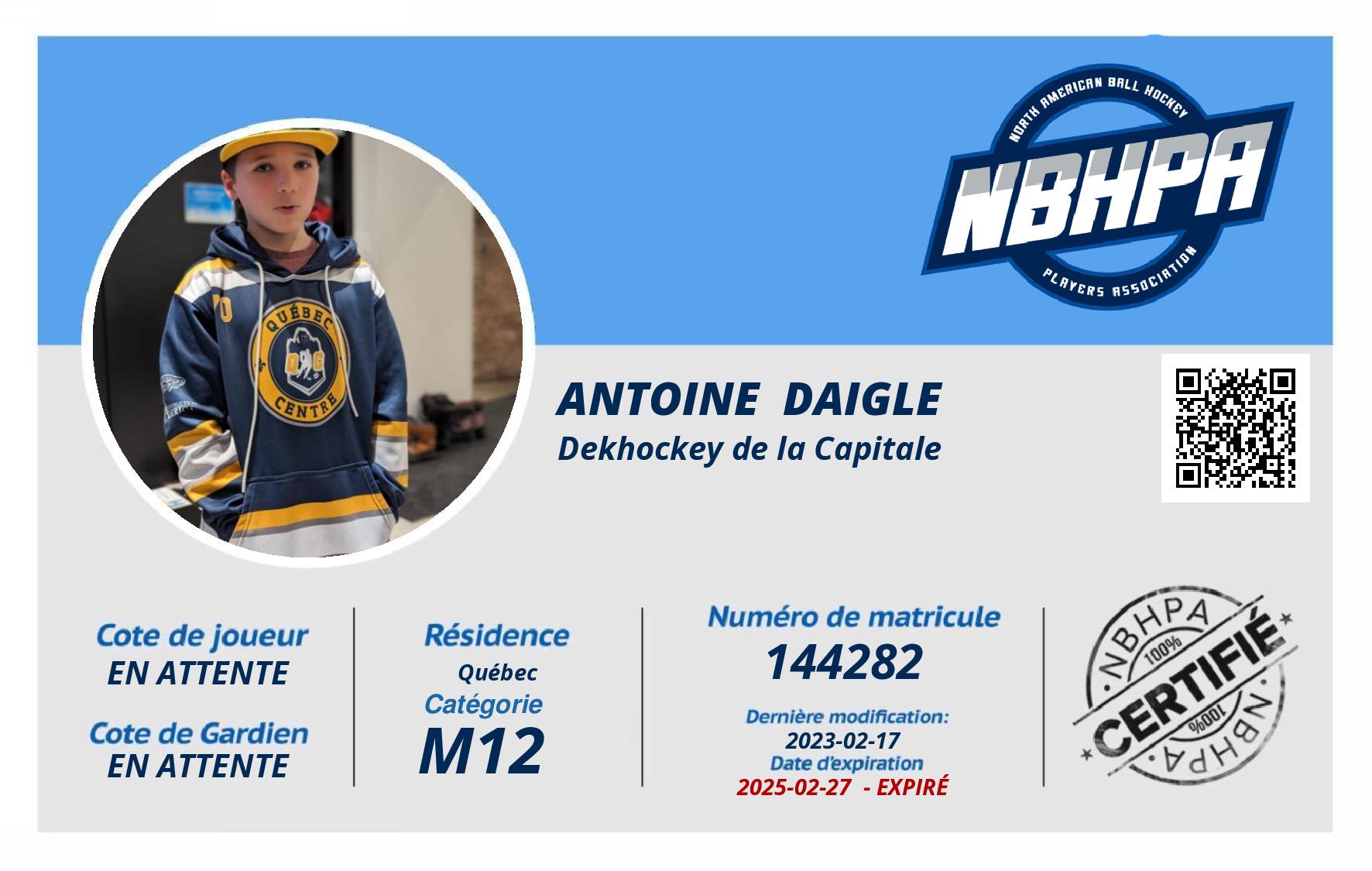 Antoine  Daigle 