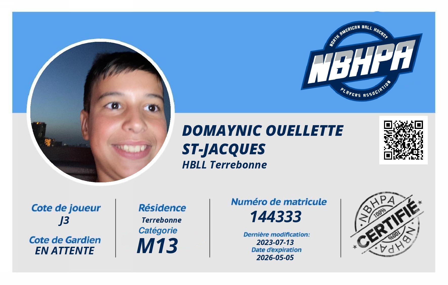 Domaynic Ouellette St-Jacques