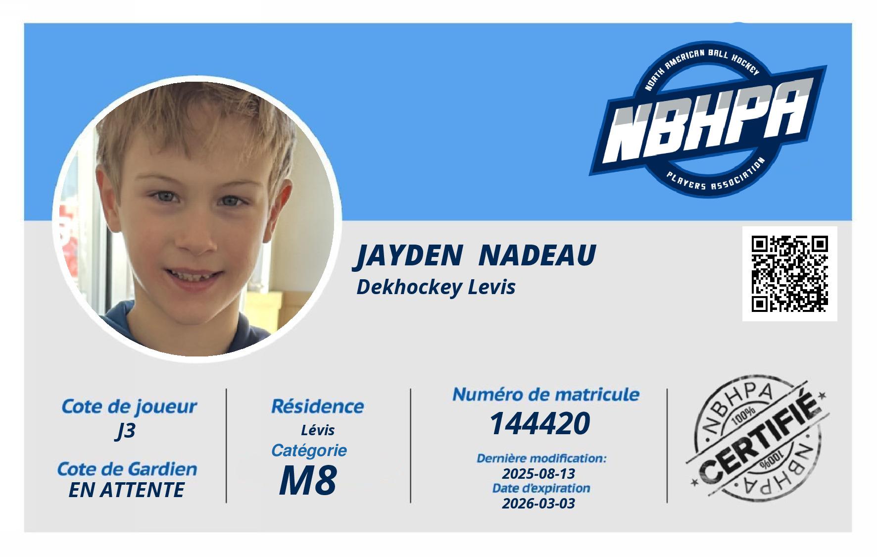 Jayden  Nadeau