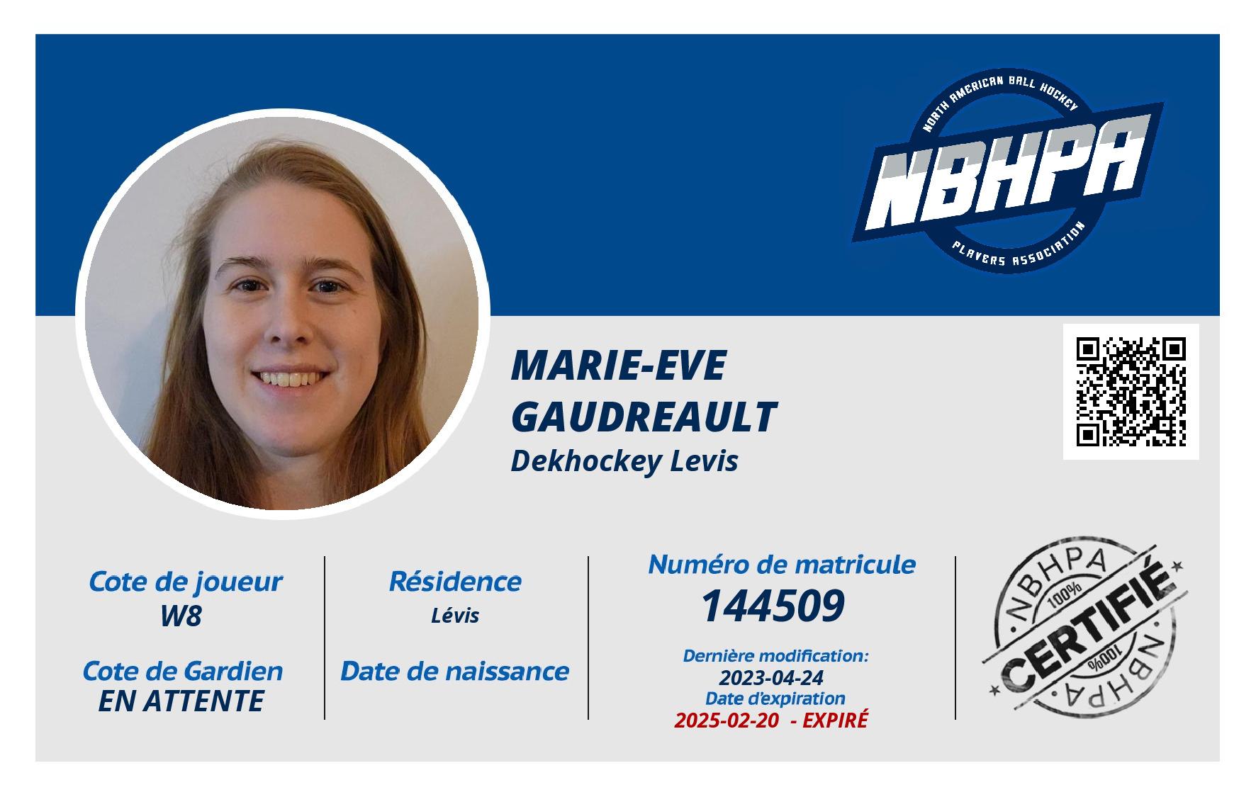 Marie-Eve  Gaudreault