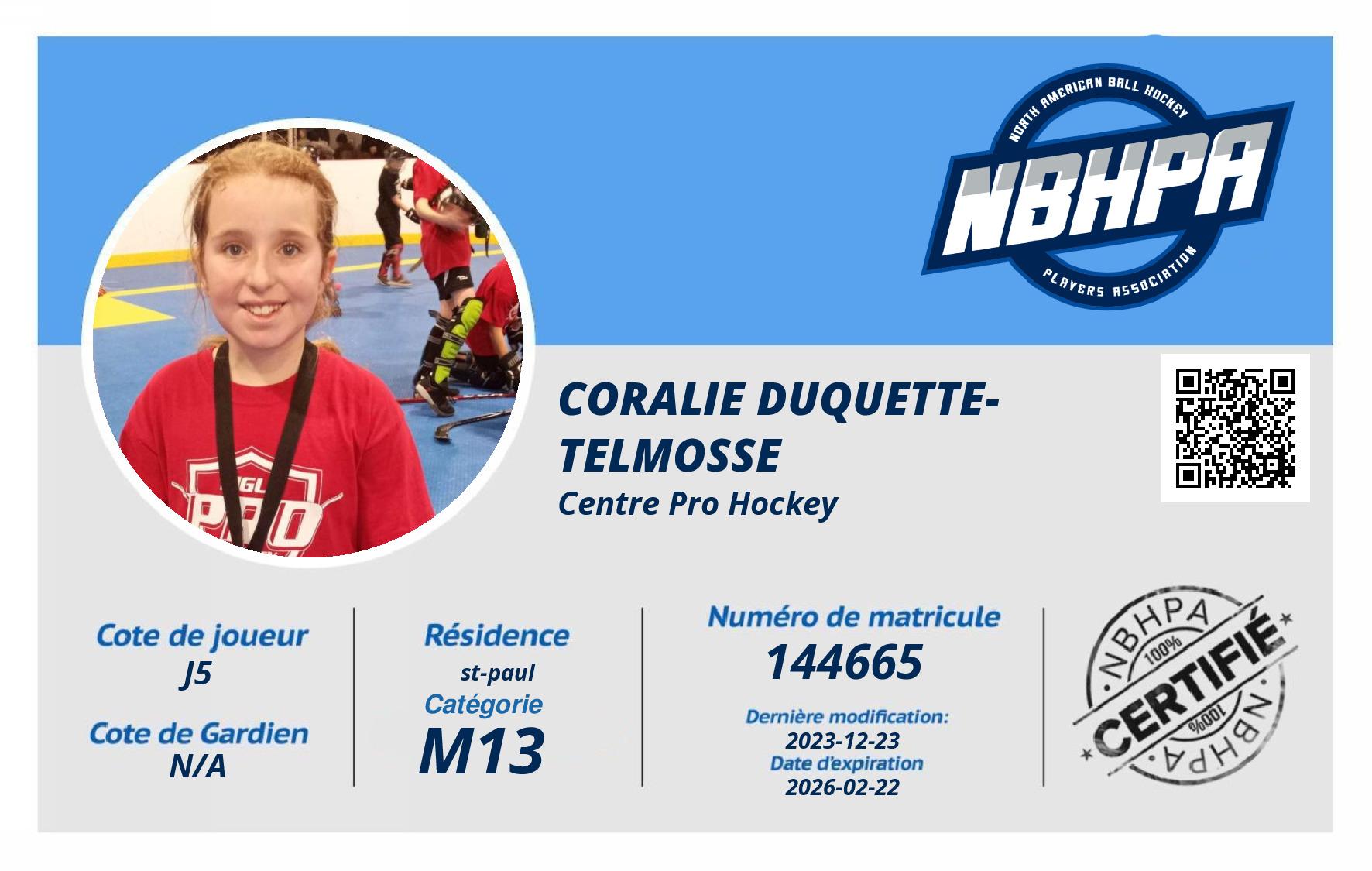 Coralie Duquette-Telmosse