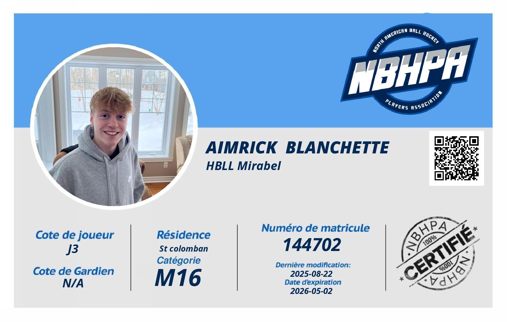Aimrick  Blanchette