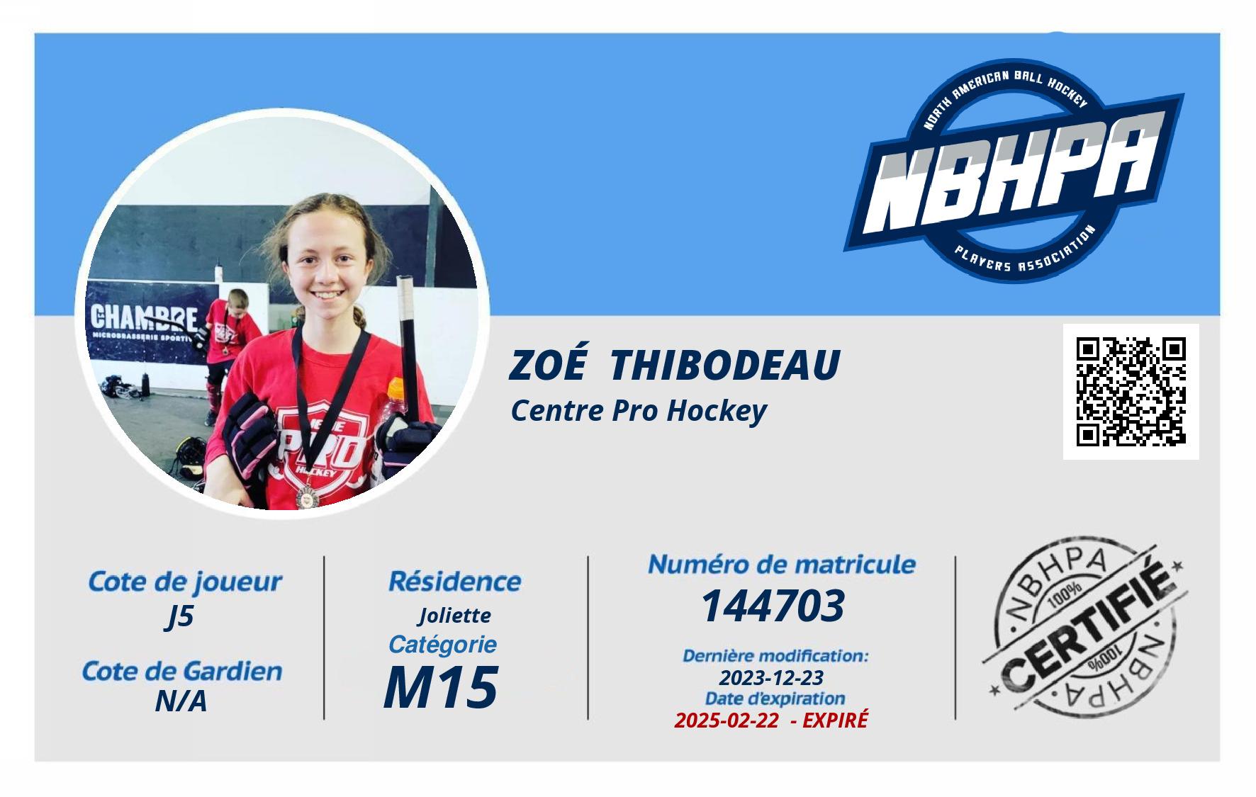 Zoé  Thibodeau 