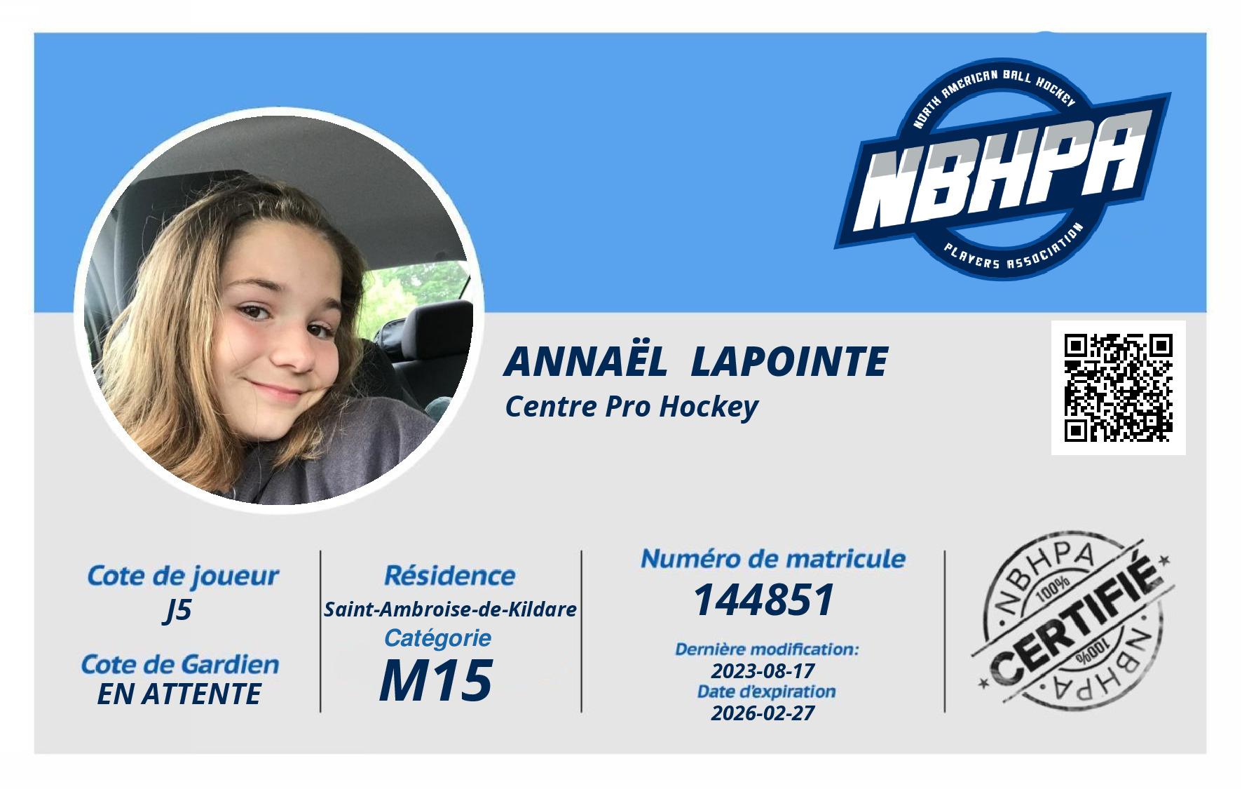 Annaël  Lapointe