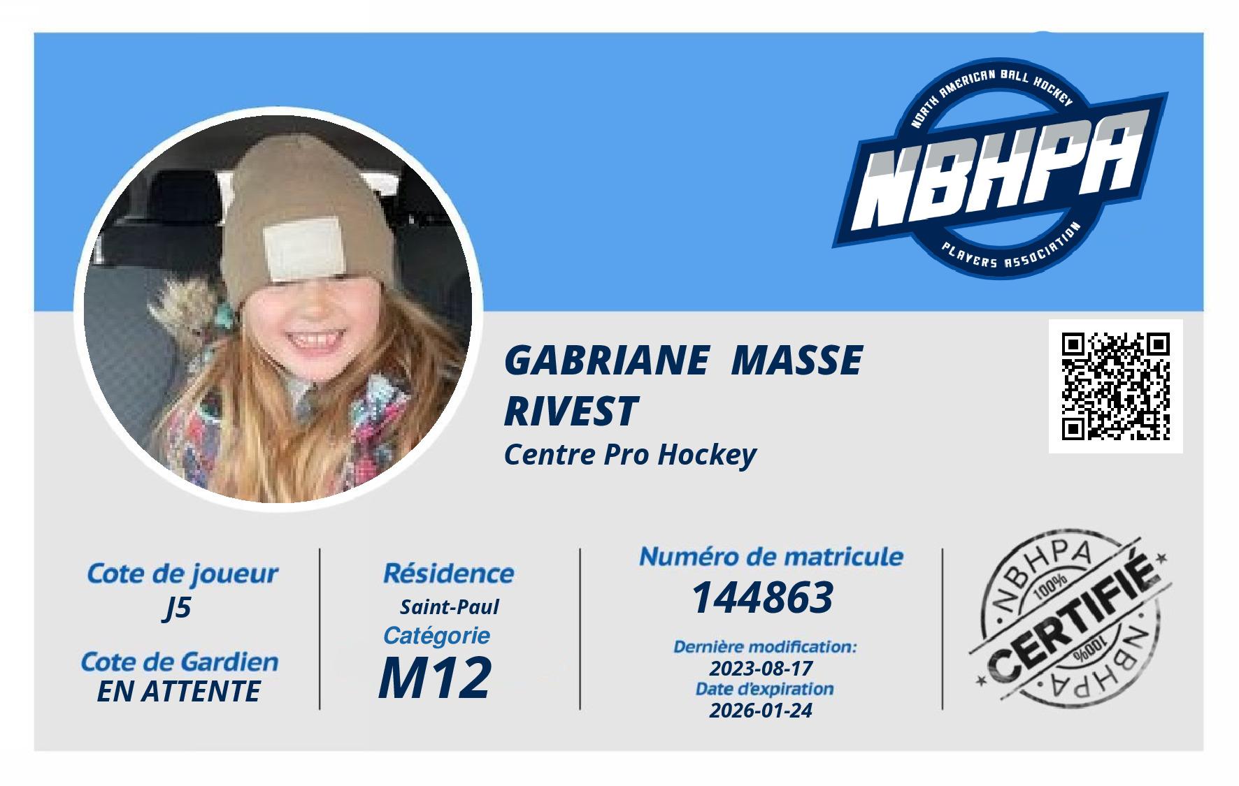 Gabriane  Masse Rivest