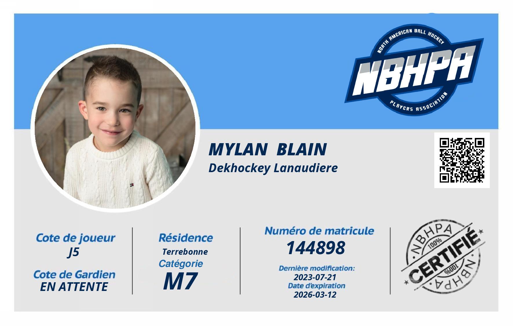 Mylan  Blain 