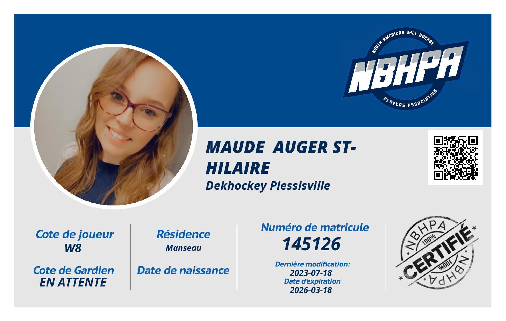 Maude  Auger St-Hilaire