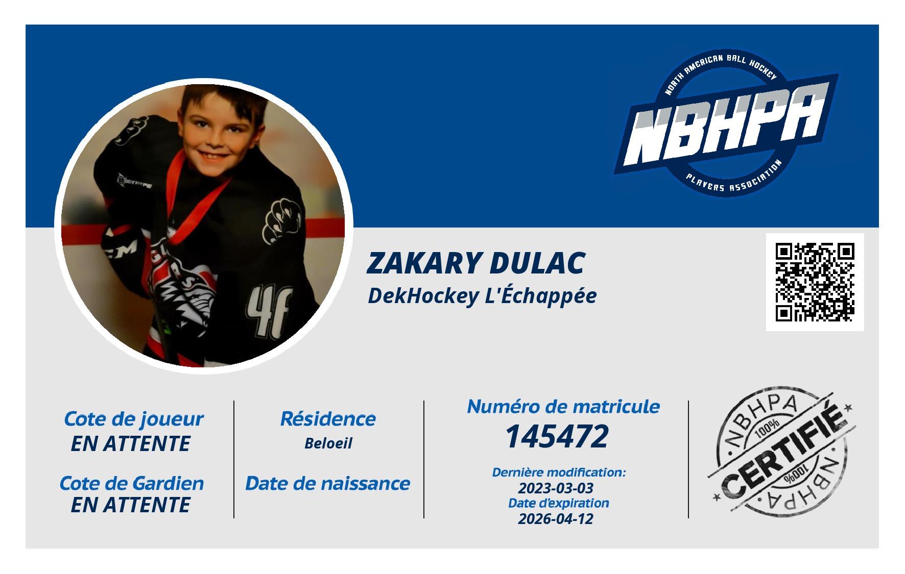 Zakary Dulac