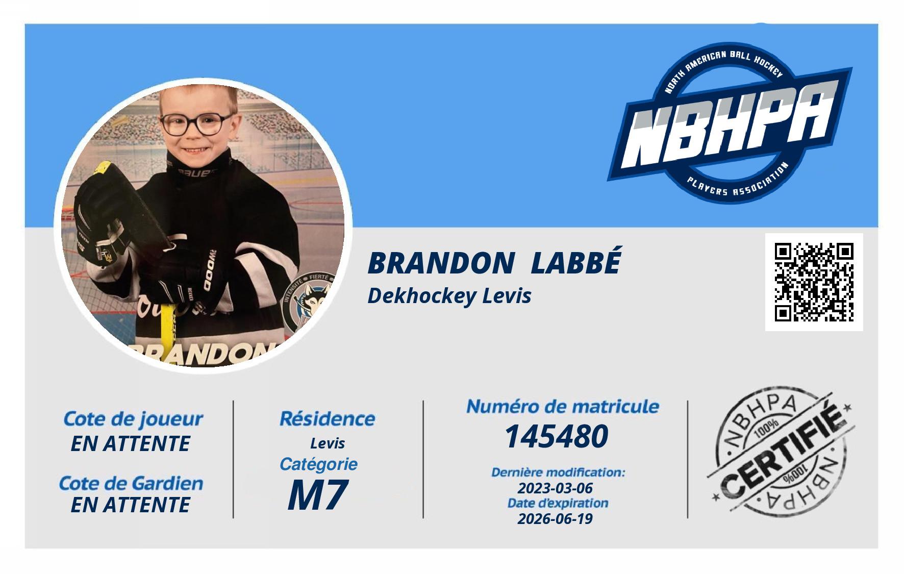 Brandon  Labbé 