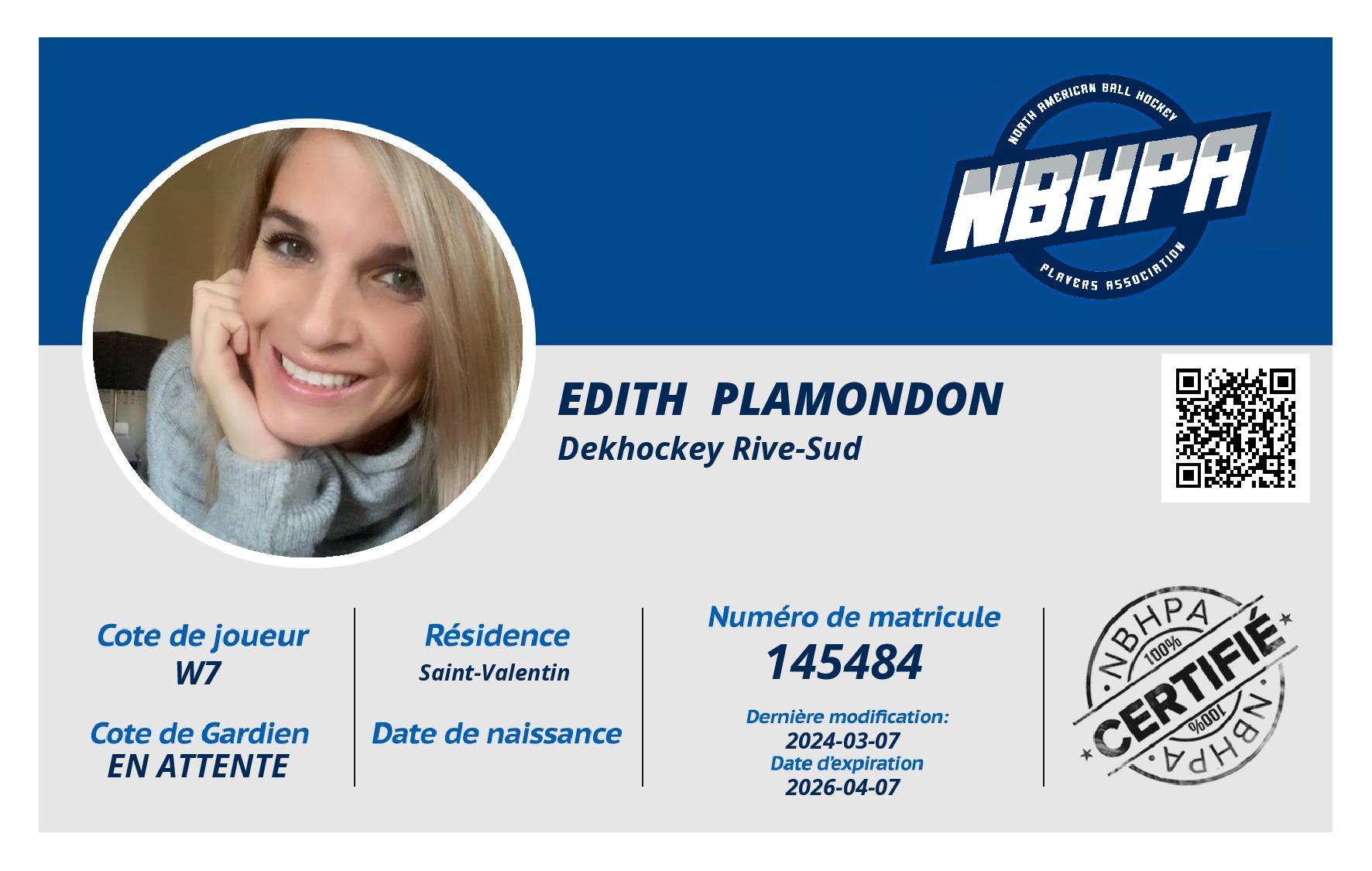 Edith  Plamondon 