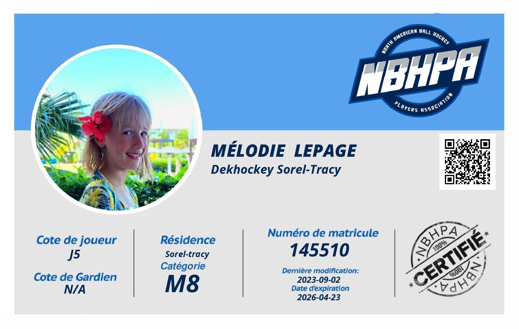 Mélodie  Lepage